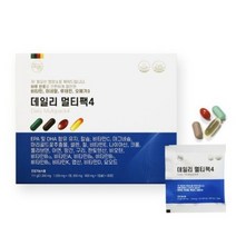 데일리 멀티팩 30팩 비타민 미네랄 오메가3 루테인 혈행 개선 눈건강 항산화 도움 건강기능식품 이력추적 하루한번이면OK 개별포장 패밀리 남성 여성 포맨 포우먼 종합 영양제 올인원, 30P