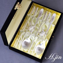 [도도예] H.jin 클레식 거북 부부 은수저세트 플러스 (2인용) 은수저 2p + 수저받침 2p + 정품케이스 선물포장, 은수저 2p + 수저받침 2p + 정품케이스 x 1세트