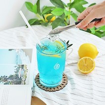 진영몰 카페 사무실 리유저블 투명텀블러 그란데사이즈 473ml, 블루