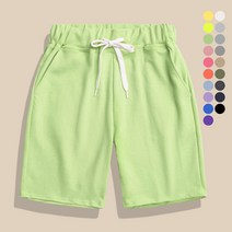 모니즈 S~5XL 남녀 공용 빅사이즈 특양면 밴딩 5부 반바지 쇼츠 트레이닝 WTRS001