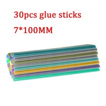 1108_쿠팡_글루건 (접착총)20W 글루 건 7*100MM 스틱 미니 핫멜트 건 산업용 DIY 열 전기 온도 수리 도구, 06 30pcs glue sticks_02 EU