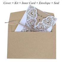 생일축하카드 팝업카드 메세지 세트웨딩 인사말 카드 사용자 정의 로프 레, 03 1set White Card
