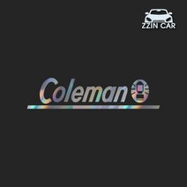 찐카 Coleman 1 캠핑 데칼스티커 ZCCP-04 /캠핑스티커 /콜맨스티커, 홀로그램, 대형