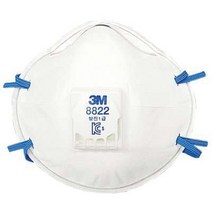 3M 1급 방진마스크 8822K 산업용 공업용 배기밸브 마스크 10매입, 1통