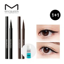 [MACQUEEN ] [맥퀸뉴욕] 워터프루프 펜 아이라이너 1+1 (+ 전용리무버 증정), 옵션:02_딥블랙+딥브라운 (+전용리무버), 상세 설명 참조
