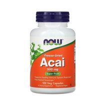 나우푸드 오가닉 아사이 팜베리 500mg 100캡슐, 1개, 100정