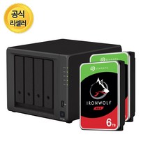 시놀로지 나스 정품 DS923+ NAS 4베이 HDD 미포함, DS923+ 아이언울프 6TB x 2