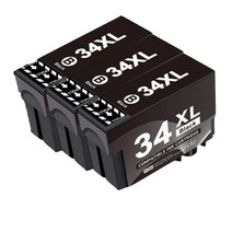 저무리 T34XL T34 호환 34XL 잉크 카트리지 T3471 T3472 T3473 T, 04 3pack 34xl black
