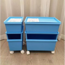 DND마켓 이동식 수납함 리빙박스 장난감 레고 정리함 컬러풀 2단 (주)존글로벌, S, 핫핑크 2단