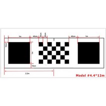 360 도 파노라마 서라운드 DVR 버드 뷰 시스템 2D 3D 패브릭 보정 천 4.4*1.2M ()1.6*1.2M (4 Pcs), 2D 2PCS