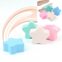 4P 스타 퍼프 뷰티소품 극세사퍼프 메이크업실기재료 피부재료 일회용쿠션퍼프 미용제품 메이크업재료 메이크업