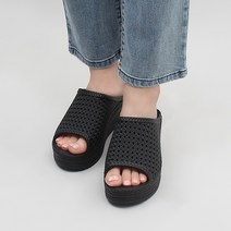 크리스제이 여성용 통굽 슬리퍼 아쿠아 젤리슈즈 6cm GU5679