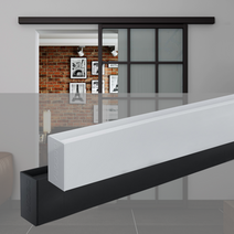 WJ 벽면 슬라이딩도어 레일 댐퍼 호차 미닫이문 포켓도어, 벽면 화이트3M+단댐퍼