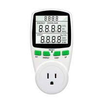 소비전력측정기 전력계 220V 디지털 전압 LCD 전기 소비 에너지 미터 EU FR 미국 영국 플러그 전력 분석기, 2.US Plug