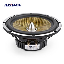 AIYIMA 6.5인치 자동차 오디오 미드레인지 베이스 스피커 고출력 48옴 60W 25코어 총알 알루미늄 대야 음악 우퍼 스피커, 8옴