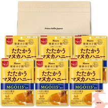 일본소금사탕 얼음사탕 소금사탕 일본사탕 간로 건강 목캔디 두드리는 마누카 80g×6봉 세트 PSJ 오리지널 BOX Kanro 모둠 꿀, 6봉, 80g, 3봉 세트