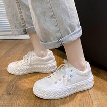 유블리 여성 캐주얼 캔버스 통굽 스니커즈 운동화