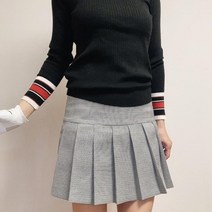 [골프퀸카] 체크플리츠 A라인 스커트 큐롯 골프치마
