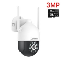 태양광 패널 인버터 설치 태양열 ANRAN- 보호 카메라 5mp PTZ 와이파이 IP 감시 야외 무선 CCTV 자동 추적 풀 컬러, 09 3MP WB 64GB Card, 3.6mm