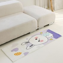 폴라도레 1+1 극세사 발매트 침실 러그 주방 카페트 화장실 부엌 매트, 5.(1+1)러브토끼(60x160cm)