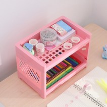 거실화분정리대 접이식 나무 더블 레이어 선반 내구성 화분 향신료 스토리지 랙 거실 주방 홈 정리 용품, [06] B-pink