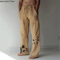 앵무새 민들레 해바라기 전체 길이 와이드 레그 바지 전체 인쇄 힙 스터 패션 스트리트 캐주얼 운동복 남성 의류