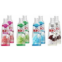 일본배송 이무라야 빙수 시럽 얼음 셋 4종 각 2개 총 8개 세트(딸기 멜론 블루 하와이 진눈깨비)각 330g, 단일옵션