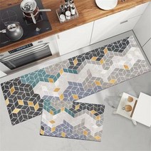 층간소음 매트 아파트 주방 바닥 매트 침실 거실 긴 침대 옆 러그 복도 부드럽고 세탁 가능한 카펫 미, 17 17_07 60cmx90cm 1pc