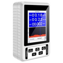 라돈측정기 방사능 측정기 가이거 카운터 재사용 가능 USB 충전 고정밀 선량계 소형 개인 복용량 경보 장치 109630, CN, 하얀