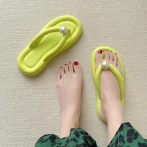 진주 장식 소프트 쪼리 비비드 플립플랍 여름 슬리퍼 5컬러