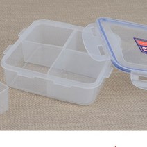 2칸 3칸 4칸 분리형 반찬통 나눔통 밀폐 보관 용기 플라스틱 주방 용기 냉장고 보관, 사이즈, 1.1L (3칸)
