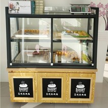 제빵 쇼케이스 진열대 유리 조명 케이크 카페, 120cmx55Wx140cm=2층