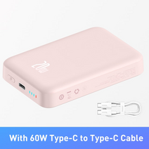 신박한 전원 은행 미니 자기 무선 고속 충전 용 자동 웨이크 포함, 10000mah 핑크