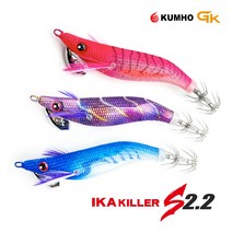 금호조침 이카킬러S IK-2.2 GK532 어피 스페셜 수평 네온 에기 야광 한치 갑오징어 쭈꾸미, 금호 이카킬러S 2.2 GK532, #3레드 도트