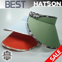 햇츠온HatsON 여성 플라워 자외선 차단 썬캡 모자 H1-1204 AA, 카키/KH