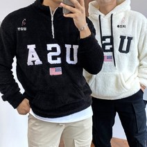 간빠레 남녀공용 USA양털 후리스 후드&반집업티셔츠