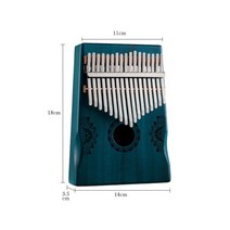 칼림바 17 키 1721 키 엄지 피아노 악기 선물 단단한 나무 mbira 키보드 바다 고래 돌고래 17 키, 푸른, 1-협력사