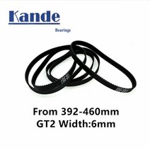 기계 타이밍 벨트 호환 3D 프린터 부품 GT2 6mm 폐 루프 고무 392 396 400 406 410 420 426 430 436 440 444 450 454 460mm 2GT, [01] 1 개, [12] 2GT-430mm-width 6mm