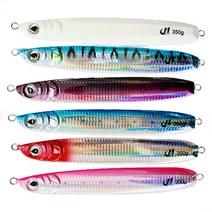 대구메탈 지그 빅게임 빅코드 야광 350g 400g 450g, 레드헤드, 1개