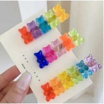 곰돌이 젤리 공주 머리 핀 3p 리틀인싸 헤어핀