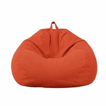 콩 가방 의자 채우지 않고 거대한 Beanbag 소파 침대 두꺼운 린넨 몰려 들고 Pouf 오스만 좌석 퍼프 라운지 가구, [04] 2XL-100cm x 120cm, [06] orange