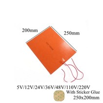12v전기장판 12볼트전기장판 12v 온열 차량 자동차 전기 겨울 매트 시트 300x300mm 12V 110V 220V 실리콘 고무 난방 패드 사각 플랫 히트 밴드 플레이트 방수, [02] 12V, [14] 250x200mm