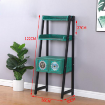 원목 빈티지 선반 거실 장식 화분 인테리어 엔틱 책장, E 그린(2칸)