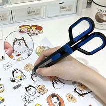 통합 칼가위세트 일체형 통합 사무용 간편 투인원, 레드, 9cm, 10cm