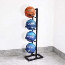 농구공 수납 축구공 선반 공 진열대 양면 보관대 렉, 03 단면 4단 검정색
