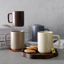 엘크 무광 도자기 머그컵 400ml 4color 택1p, 베이지, 1개