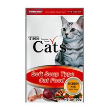 더캣츠 고양이 습식 가다랑어 수프 50g 파우치, 6개