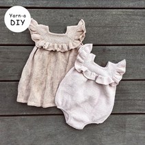 야나 [DIY패키지][니팅 포 올리브] 코튼 메리노 러플 롬퍼 & 드레스(+인쇄도안) 니팅포올리브 아기옷뜨기 유아옷만들기 대바늘뜨개 diy키트 대바늘 뜨개질, 코튼 메리노 6볼, 다크 씨 그린