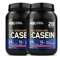 영국 옵티멈 뉴트리션 Optimum 100% 카세인 프로틴 파우더 with 아연 마그네슘 딸기맛 924g, 2팩