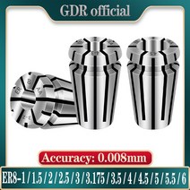 샌드위치판넬 부자재 er 콜릿 척 er8 콜릿 척 er8 콜릿 er8 콜릿 세트 1mm 2mm 3mm 4mm 5mm 3.175mm 6mm aa 업 콜릿 척 er 스프링 척, er8-3mm, 정밀도 0.008 aa
